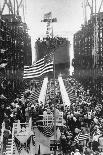 Quistconck First Warship Completed at Hog Island Shipyards, During WWI-Carl Thoner-Mounted Photographic Print