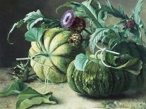 A Still Life of Pumpkins and Artichokes-Carl Vilhelm Balsgaard-Framed Stretched Canvas