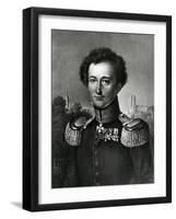 Carl Von Clausewitz, Print Made by F. Michelis, 1830-Karl Wilhelm Wach-Framed Giclee Print