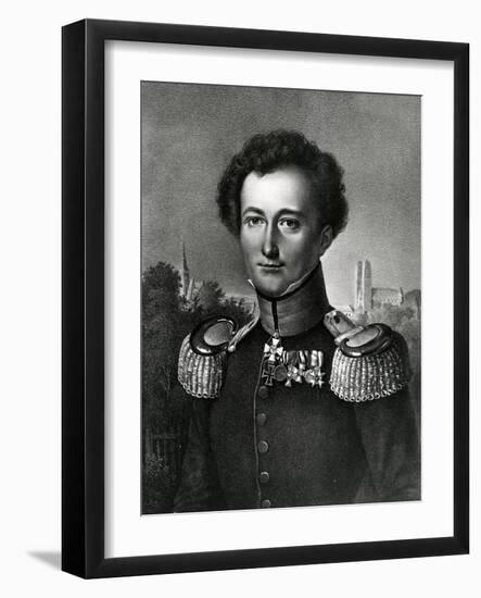 Carl Von Clausewitz, Print Made by F. Michelis, 1830-Karl Wilhelm Wach-Framed Giclee Print