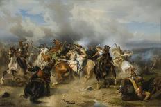 Death of King Gustav II Adolf of Sweden at the Battle of Lützen, 1855-Carl Wahlbom-Framed Giclee Print