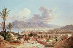 Bay of Naples with Dancing Italians, C.1850-Carl Wilhelm Goetzloff-Framed Giclee Print