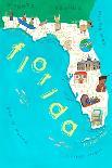 Illustrated State Maps Florida-Carla Daly-Art Print