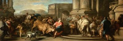 Theseus Taming the Bull of Marathon, c.1730-Carle van Loo-Giclee Print