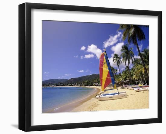 Carlisle Bay Beach, Antigua-Michael DeFreitas-Framed Premium Photographic Print