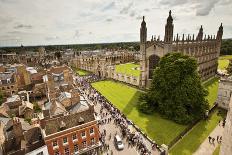 Aerial View of King's College of the University of Cambridge in England-Carlo Acenas-Photographic Print