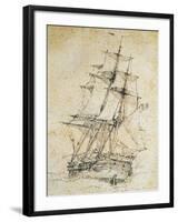 Carlo Alberto Frigate, Which Was Launched in 1853 and Demolished in 1876, Italy, 19th Century-null-Framed Giclee Print