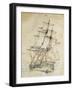 Carlo Alberto Frigate, Which Was Launched in 1853 and Demolished in 1876, Italy, 19th Century-null-Framed Giclee Print