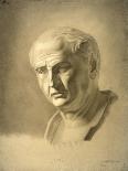 Drawing of Bust of Roman Emperor Vespasian-Carlo Borde-Mounted Art Print