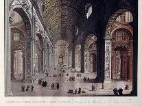 Interior of the Great Basilica of San Pietro in the Vatican-Carlo Gilio-Mounted Giclee Print