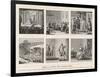 Carlo Goldoni, Six Scenes Celebrating His Reform of Italian Comedy in the Style of Moliere-null-Framed Art Print