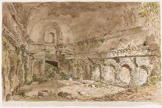 Interior of a Roman Edifice with Visitors-Carlo Labruzzi-Giclee Print