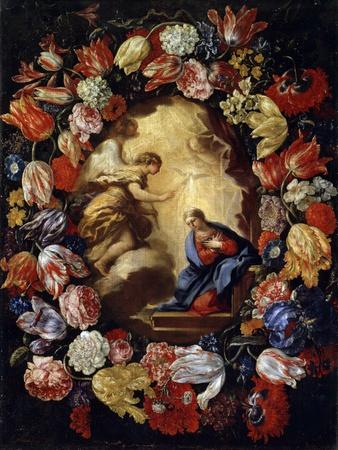 The Annunciation with Flowers, 17th or Early 18th Century
