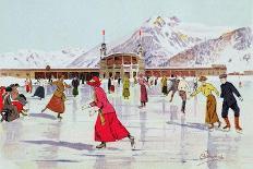 The Skating Rink in Davos, Switzerland-Carlo Pellegrini-Giclee Print