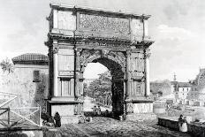 Arch of Titus, Part of a Series of 'Views of Rome', 1845 (Engraving)-Carlo Piccoli-Framed Giclee Print