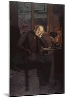 Carlo Rotta (In Brooding and Melancholy Pose)-Giovanni Segantini-Mounted Art Print