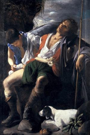 Saint Roch Comforted by an Angel