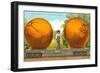 Carload of Mammoth Navel Oranges from California-null-Framed Art Print