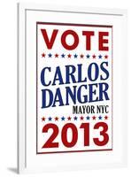 Carlos Danger For Mayor NYC Campaign-null-Framed Art Print