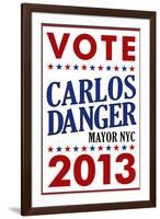 Carlos Danger For Mayor NYC Campaign-null-Framed Art Print