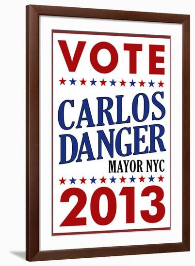 Carlos Danger For Mayor NYC Campaign-null-Framed Art Print