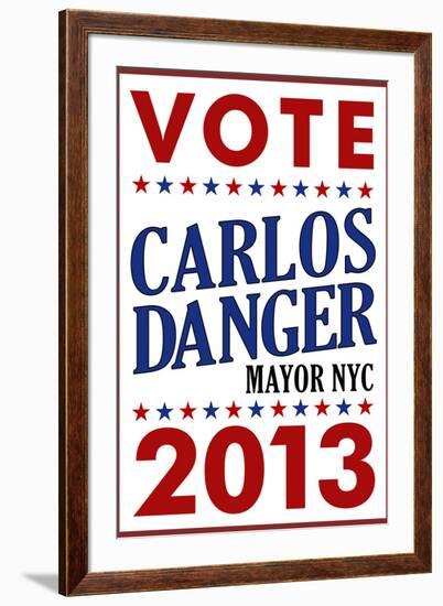 Carlos Danger For Mayor NYC Campaign-null-Framed Art Print