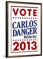 Carlos Danger For Mayor NYC Campaign-null-Framed Art Print