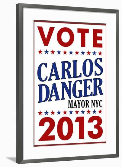 Carlos Danger For Mayor NYC Campaign-null-Framed Art Print