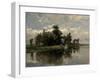 Carlos de Haes / A Canal (Holland), ca. 1884-Carlos de Haes-Framed Giclee Print