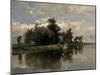 Carlos de Haes / A Canal (Holland), ca. 1884-Carlos de Haes-Mounted Giclee Print