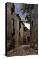 Carlos de Haes / A Street of Toledo, ca. 1865-Carlos de Haes-Stretched Canvas