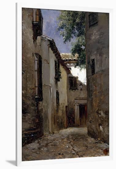 Carlos de Haes / A Street of Toledo, ca. 1865-Carlos de Haes-Framed Giclee Print