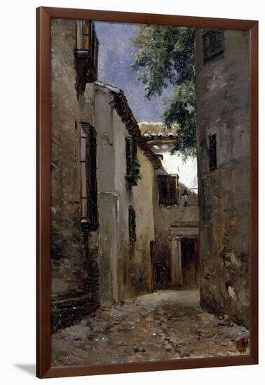 Carlos de Haes / A Street of Toledo, ca. 1865-Carlos de Haes-Framed Giclee Print