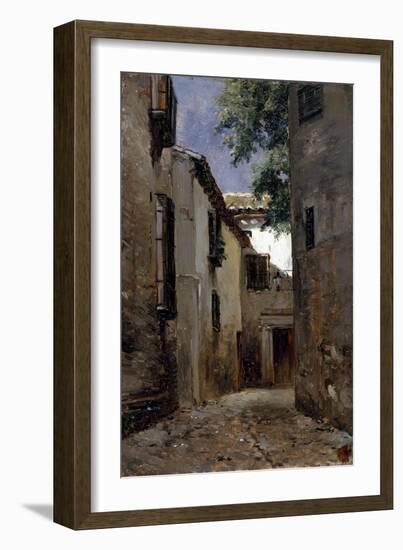 Carlos de Haes / A Street of Toledo, ca. 1865-Carlos de Haes-Framed Giclee Print