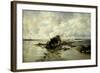 Carlos de Haes / A Wrecked Ship, 1883-Carlos de Haes-Framed Giclee Print