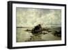 Carlos de Haes / A Wrecked Ship, 1883-Carlos de Haes-Framed Giclee Print