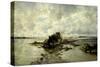 Carlos de Haes / A Wrecked Ship, 1883-Carlos de Haes-Stretched Canvas