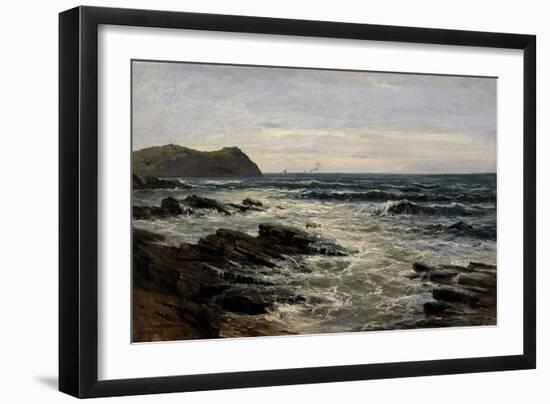 Carlos de Haes / Cliffs (Guethary), ca. 1881-Carlos de Haes-Framed Giclee Print