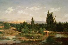 Countryside with a River, Manzanares-Carlos de Haes-Giclee Print