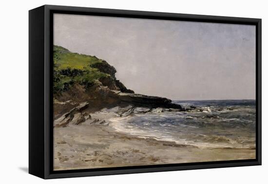 Carlos de Haes / Guethary Beach, ca. 1881-Carlos de Haes-Framed Stretched Canvas