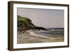 Carlos de Haes / Guethary Beach, ca. 1881-Carlos de Haes-Framed Giclee Print