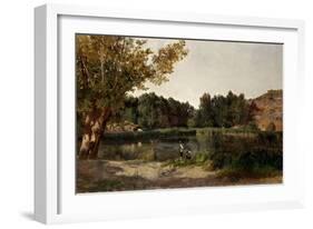 Carlos de Haes / Lagunas (Piedra), ca. 1872-Carlos de Haes-Framed Giclee Print