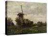 Carlos de Haes / Molinos de viento (Holanda), ca. 1884-Carlos de Haes-Stretched Canvas