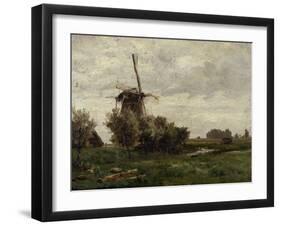 Carlos de Haes / Molinos de viento (Holanda), ca. 1884-Carlos de Haes-Framed Giclee Print