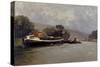 Carlos de Haes / The Seine (Rouen), ca. 1884-Carlos de Haes-Stretched Canvas