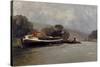 Carlos de Haes / The Seine (Rouen), ca. 1884-Carlos de Haes-Stretched Canvas