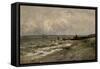 Carlos de Haes / Villerville Beach, 1877-1884-Carlos de Haes-Framed Stretched Canvas