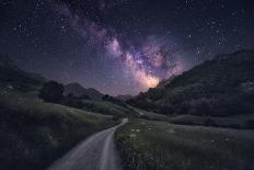 Lighthouse and Milky Way-Carlos F. Turienzo-Framed Stretched Canvas