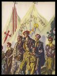 Young and Old Stand Together with Pride as Members of the Requetes the Carlist Militia Movement-Carlos S. De Tejada-Laminated Art Print