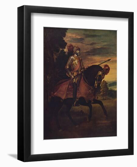 'Carlos V En La Batalla De Muhlberg', (Carlos V at the Battle of Muhlberg), 1548, (c1934)-Paolo Veronese-Framed Giclee Print